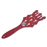 Sensuva Products Manufacturer – 
 Hot Red Carved Faux Leather Spanking Paddle – missuuu
