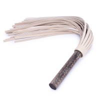 Massager Online – 
 Wooden Handle Genuine Leather Flogger With Gift Box – missuuu