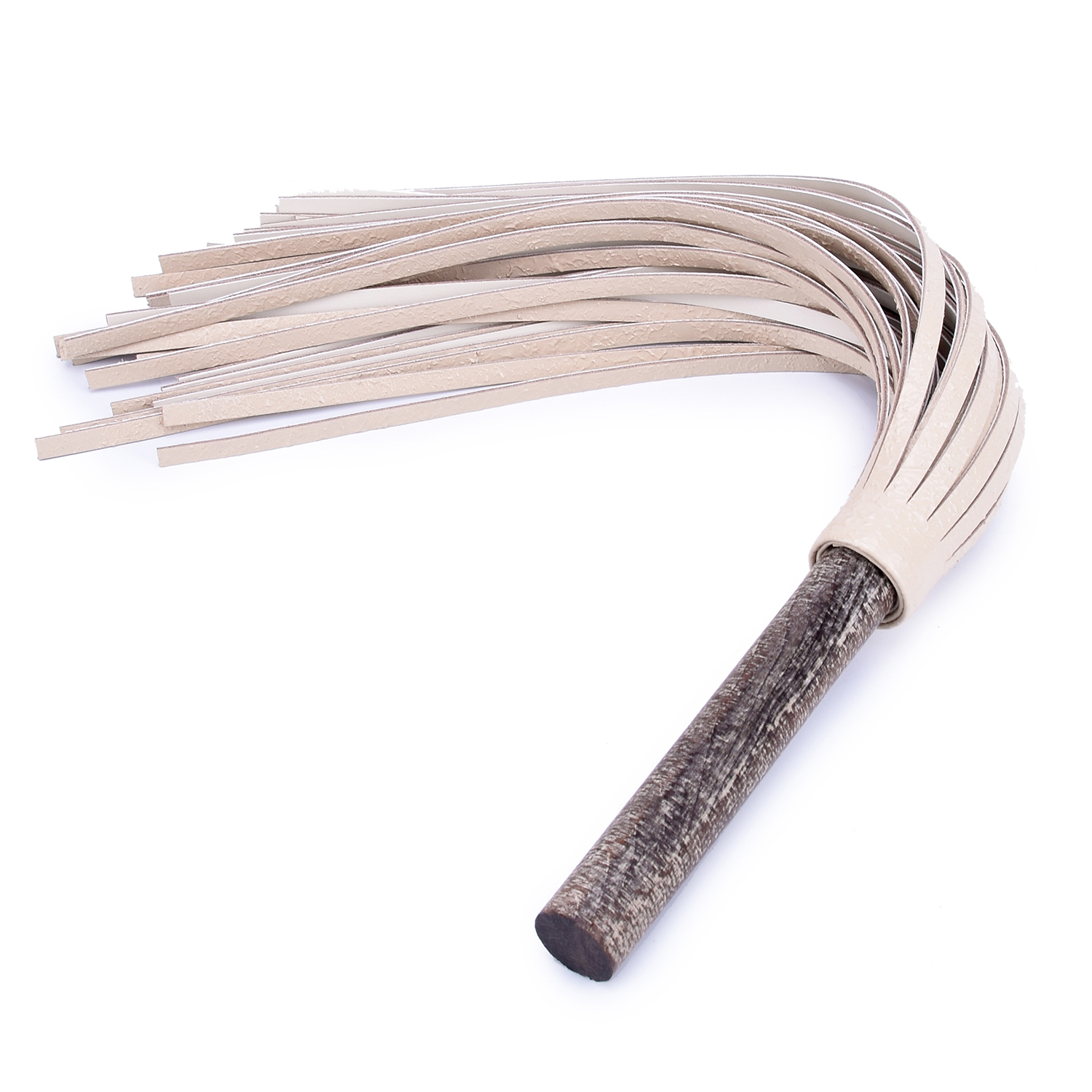 Wooden Handle Genuine Leather Flogger With Gift Box