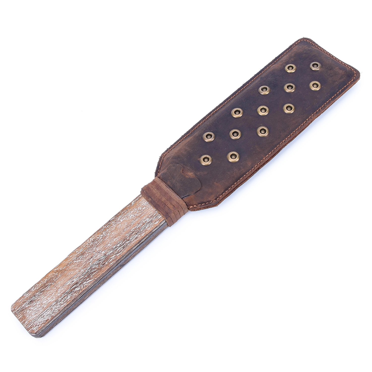 Wooden Handle Revit Leather Spanking Paddle