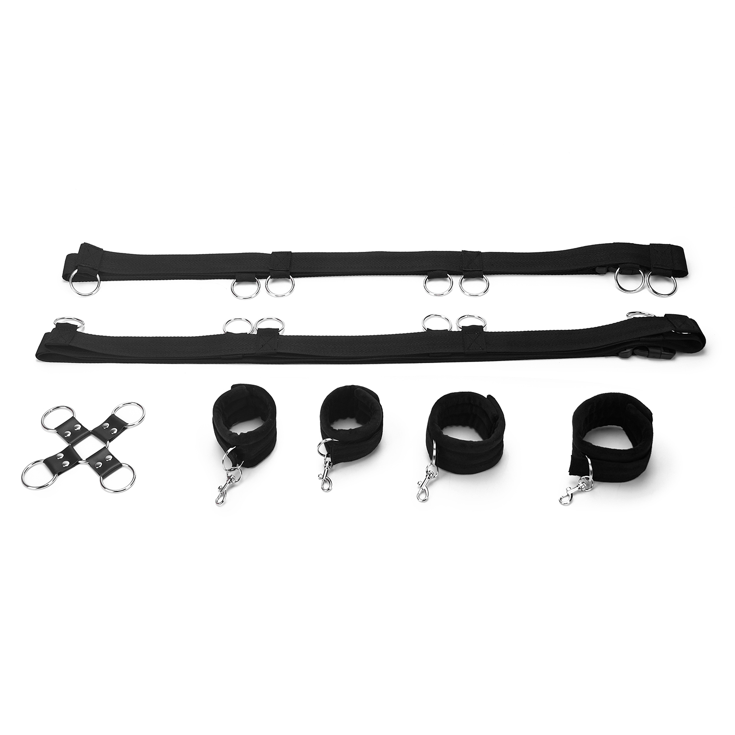 Black Detachable Wrist Ankle Bondage Kit