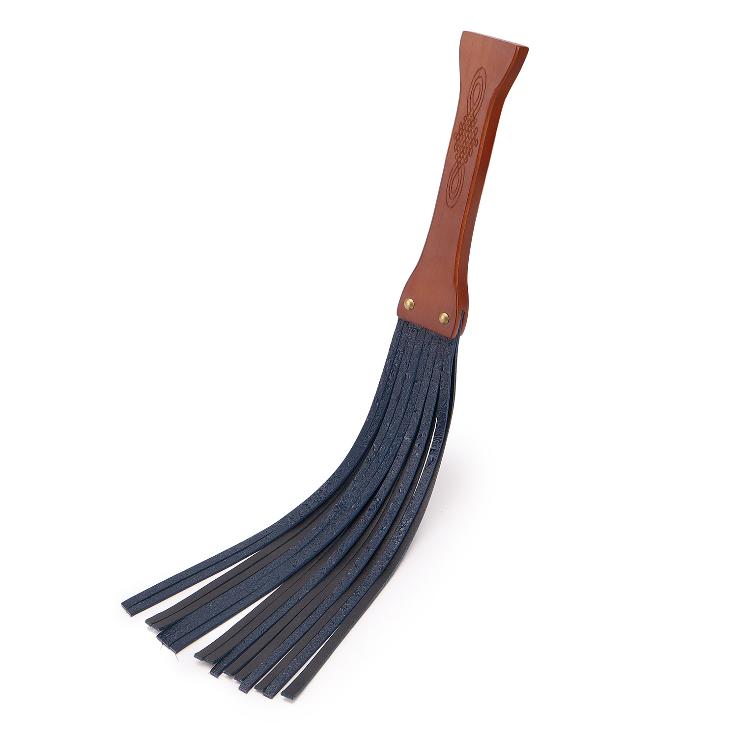 Wooden Handle Thick Leather Flogger