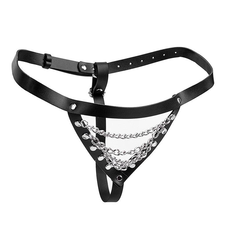 Deluxe Leather and Chain Hardness Underwear