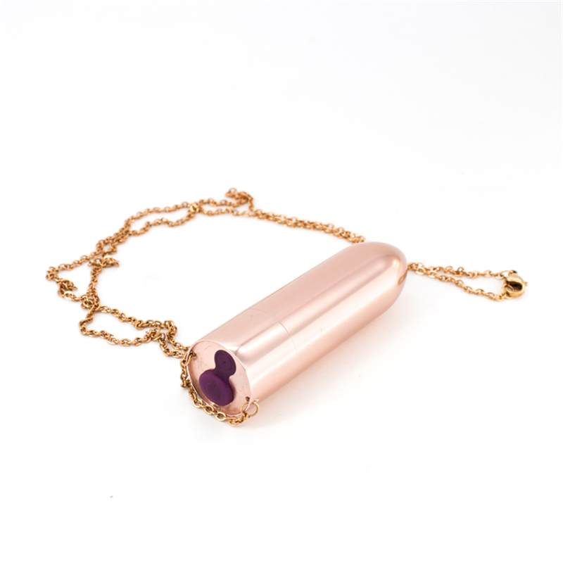 Missuuu Rechargeable Vibrating Metal Bullet Necklace