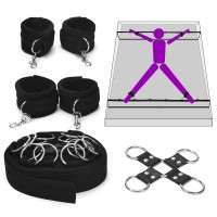 Underwear Manufacturers – 
 Black Detachable Wrist Ankle Bondage Kit – missuuu