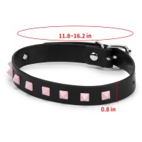 Sexual Restraints Factory – 
 Adjustable attractive pink square revit collar – missuuu